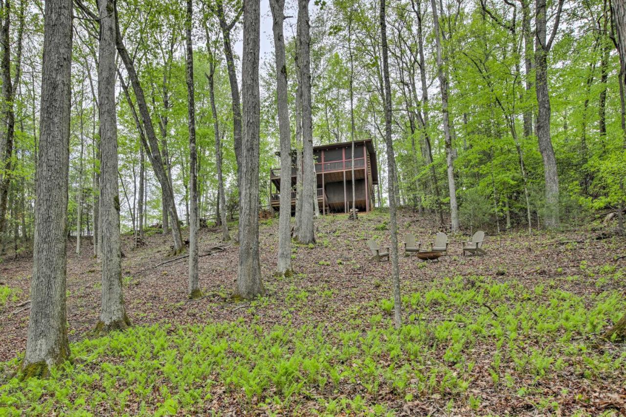 Peaceful Blue Ridge Cabin With Decks And Fire Pit Bagian luar foto